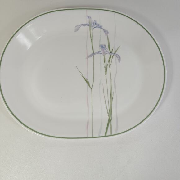 Corelle By Corning Shadow‎ Iris Serving Platter Vintage 12”L 10”W - Picture 1 of 5